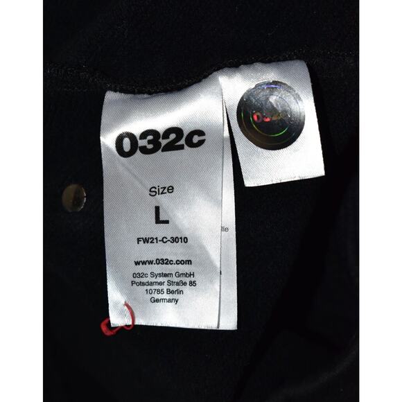 B8 NEW 032C Black Organic Cotton Straight Leg Paneled Track Pants Size L $385 - Picture 8 of 9